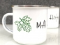 Mobile Preview: "MAI Haferl" Emailletasse 11oz mit Silberrand