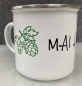 Mobile Preview: "MAI Haferl" Emailletasse 11oz mit Silberrand