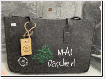 "MAI Dascherl“ Damenhandtasche aus Filz mit Farbeinsatz*dark grey