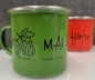 Preview: "MAI Haferl" limited Edition *green*Emailletasse 12oz mit Silberrand