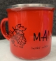 Mobile Preview: "MAI Haferl" limited Edition *red*Emailletasse 12oz mit Silberrand