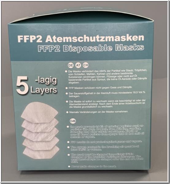 Atemschutzmaske FFP2 CE 2163